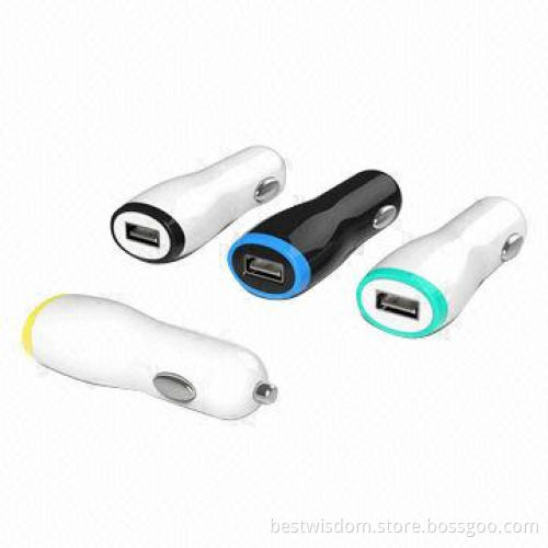 Car Charger for iPhone, with 12 to 24V DC Input Voltages and 5V DC Output Voltage